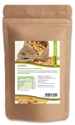 Produktbild von Mynatura Erbsenprotein Schnetzel - aus gelben Erbsen 600g