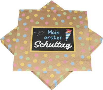 Produktbild von 20 Servietten Einschulung Schulanfang "Mein 1. Schultag"