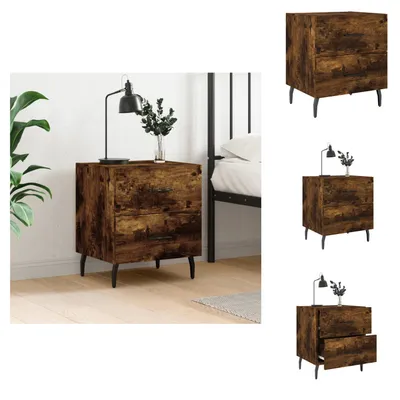 Zdjęcie produktu dla vidaXL Szafka nocna dąb wędzony 40x35x47,5 cm materiał drewnopochodny - Szafki nocne
