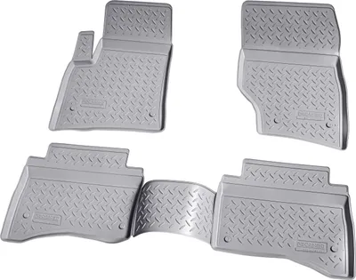 Zdjęcie produktu dla gumowe dywaniki podłogowe 3D do VW Touareg | 7L | BJ 2002 - 2010 | szare z obramowaniem