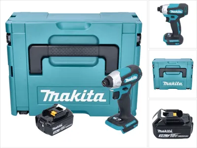 Produktbild von Makita DTD 157 F1J Akku Schlagschrauber 18 V 140 Nm 1/4" Brushless + 1x Akku 3,0 Ah + Makpac - ohne Ladegerät