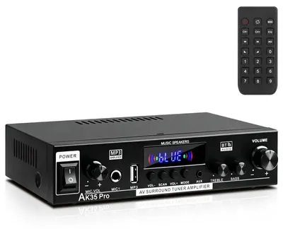 Imagen del producto de Mini amplificador estéreo Hi-Fi con Bluetooth 5.0 y potencia máxima de 600 W