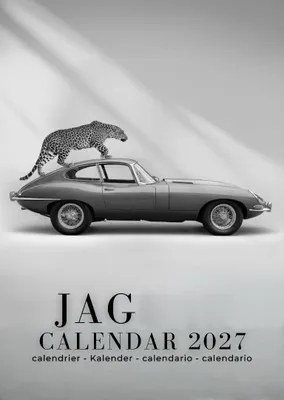 Image de Calendrier format A3 pour l'année 2027, illustré avec des dessins automobiles