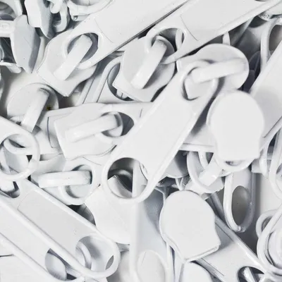 100 Reißverschluss Zipper Schieber für Endlosreißverschluss, 5mm, smoky white