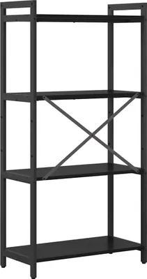 Produktbild von vidaXL Bücherregal 60 x 30 x 120 cm Holzwerkstoff Schwarz Eichen-Optik