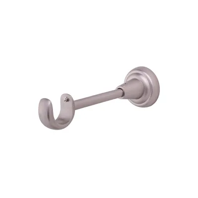 Produktbild von MDEKOR Wandträger 1-läufig Chrom Matt TYP R Wandhalter mit Metallmontageplatte für Gardinenstange 19 mm Abstand kürzbar