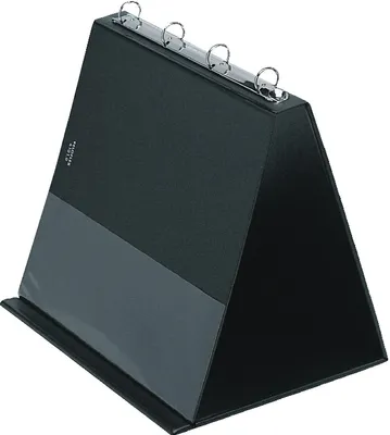 Produktbild von Veloflex Tischflipchart 4101080 DIN A4 quer 4Ringe 10Hüllen schwarz