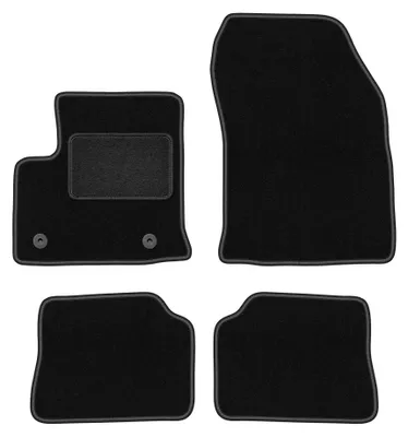 Produktbild von Velours-Fußmatten für Citroen e-C4 2021- (Schrägheck) – 4-tlg, Schwarz, passgenau – Wielganizator LUX