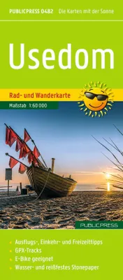 Produktbild von Usedom, Rad- und Wanderkarte 1:60.000, Publicpress