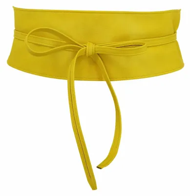 Productafbeelding van FASHIONGEN - Damesriemen, taillebanden, strikriemen, obi-riemen. MICA - Geel, 3 stuks
