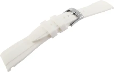 Produktbild von Silikon Uhrenarmband, Dornschließe, weiß, 20 & 22 mm
