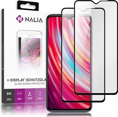 Produktbild von NALIA (2-Pack) Schutzglas für Xiaomi Redmi Note 8 Pro Glas Screen Display Schutz
