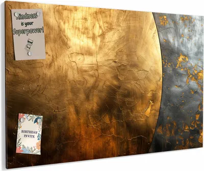 Produktbild von Magnettafel 60x40cm magnetisch & beschreibbar Metall-Board - Metallische Textur
