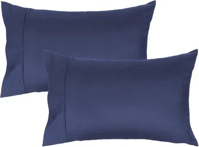 Productafbeelding van Famanu kussenhoezen, 50 x 75 cm - 100% katoensatijn, ademend, verkoelend, marineblauw