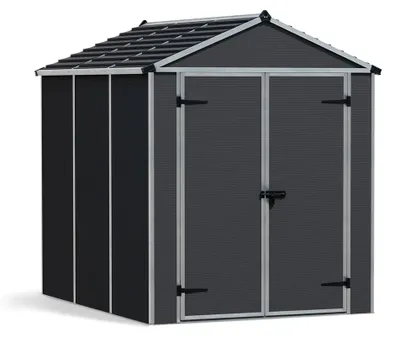 Produktbild von Palram - Canopia Kunststoff Gerätehaus Rubicon 68 Dunkelgrau 229x185x217 cm
