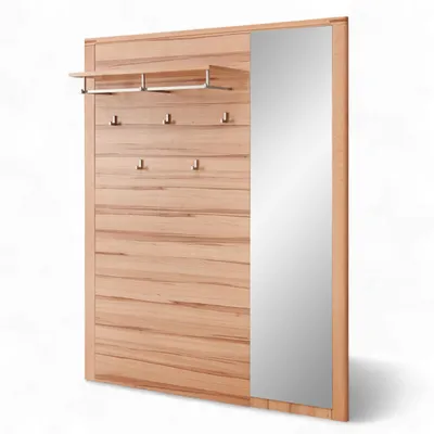 Produktbild von Nature ONE Garderobenpaneel mit Spiegel Kernbuche 120 x 157 x 29 cm (B/H/T)