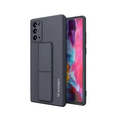 Produktbild von Wozinsky Kickstand Case Silikonhülle mit Ständer Samsung Galaxy Note 20 Hülle Marineblau