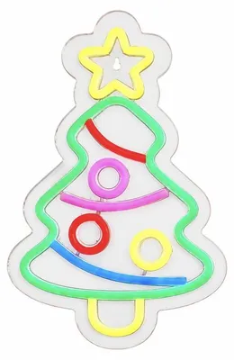 Produktbild von Luca Lighting LED Neonlicht Tannenbaum 125 LED bunt 29,5 cm aussen