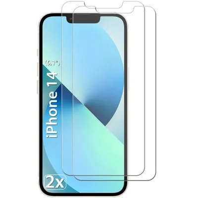 Produktbild von 2er Pack Panzerglas iPhone 14 9H Panzerfolie Schutzglasfolie Displayschutzglas Echt Glas Schutz Folie Display Glasfolie