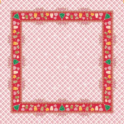 Produktbild von Sovie HOME Weihnachtstischdecke Joy in Rot aus Linclass® Airlaid 80 x 80 cm, 1 Stück