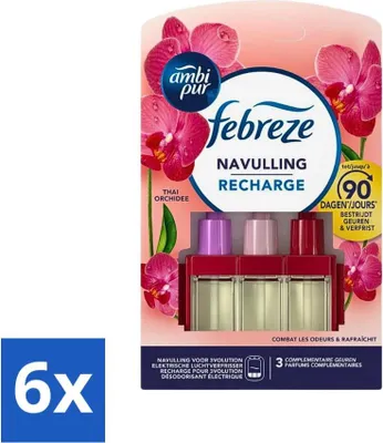 Zdjęcie produktu dla Ambi Pur 3volution Thai Orchid wkład 20 ml - opakowanie wartościowe - 6 sztuk