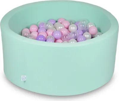 Obrázek produktu pro Suchý bazén 90x40 cm Mint s 300 míčky: Světle růžová, perleťová, průhledná, vřesová