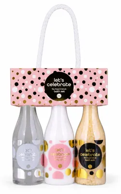 Immagine prodotto di accentra - Set regalo per donne, confezione in plastica con bottiglie di spumante - articoli da bagno