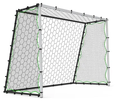 Image de But de football - Filet de rebond 213 x 152 cm - Filet d'entraînement pour les exercices de tir et de passe - Pour le jardin et la cour - Polyester