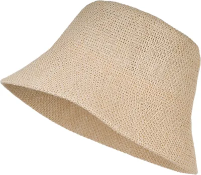 Produktbild von styleBREAKER Damen Papierstroh Sonnenhut | faltbarer Fischerhut | leichter Bucket Hat mit Schweißband | Sommerhut mit Krempe als Sonnenschutz für Outdoor Strand Freizeit