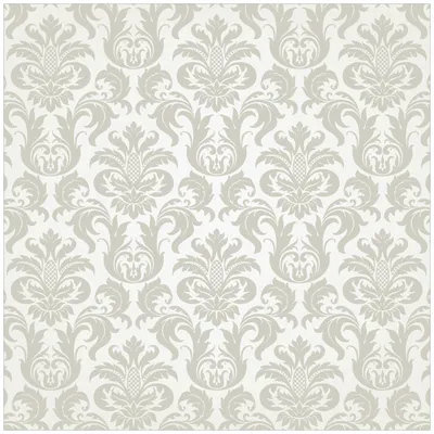 Produktbild von Wallario Premium Glasbild, freischwebende Optik, kräftige Farben, Größe 50 x 50 cm Motiv Königliche Schnörkelei in weiß und beige