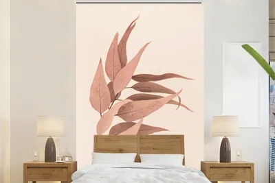 Produktbild von MuchoWow® Fototapete für Wohnzimmer oder Schlafzimmer Wandtapete Vinyl Motivtapete Pflanze - Braun - Natur - Blume - 155x240 cm - Tapete
