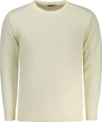 Produktbild von Weißer Herrenpullover mit Stickerei und Rundhals - Langarm Eleganz