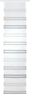Produktbild von Elbersdrucke Schiebevorhang Kiruna 06 weiß-braun halbtransparent 245x60 cm