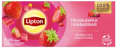 Zdjęcie produktu dla Lipton Fruit Truskawka i Rabarbar 20TB