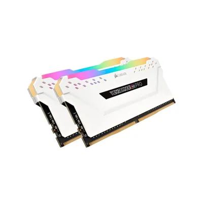 Zdjęcie produktu dla Corsair Vengeance RGB , 16 GB, 2 x 8 GB, DDR4, 3200 MHz, 288-pin DIMM, Biały