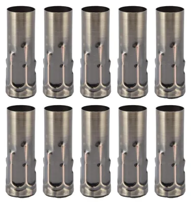 Image de Support de bougie construction stable - Support de bougie E14 - Support de bougie en métal - Set de 10 supports de bougie - Résistant à l'oxydation - Dimensions 80mm x 25mm - Support de lampe