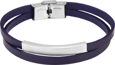 Produktbild von Akzent Echtlederarmband mit Edelstahlgravurplatte