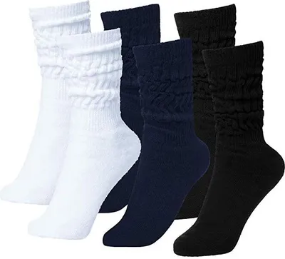 Image de Brubaker Unie Lot de 6 Chaussettes Slouch Marine/Noir/Blanc Taille 35/38