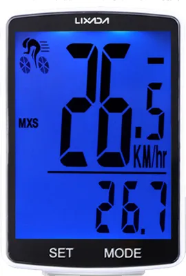 Produktbild von LIXADA Drahtloser Fahrradcomputer Multifunktionaler LCD-Bildschirm Fahrradcomputer Mountainbike-Tachometer Kilometerzaehler IPX6 Wasserdichtes Radfahren Messbare Temperatur Stoppuhr Fahrradzubehoer