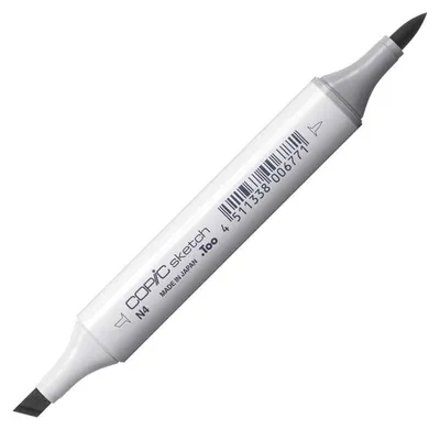 Image de COPIC Sketch double-face Pinceau & Ciseau, N4 Gris neutre 4