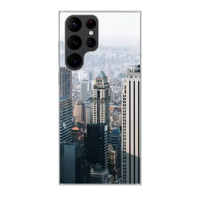 Produktbild von MuchoWow® Handyhülle Schutzhülle Hülle für Samsung Galaxy S22 Ultra New York - Skyline - Nebel Silikon Softcase Handy Hülle - Abbildung