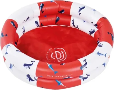 Obrázok produktu pre Swim Essentials Ocean Stripes, Nafukovací bazén, 15 L, Kolo, PVC, Červená, Biela