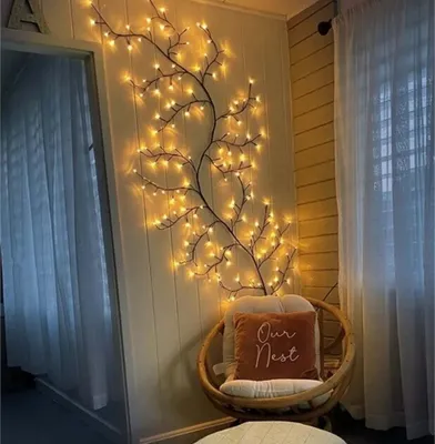 Produktbild von Pohádková světla Willow Vine, 8 režimů USB Svítidla Willow Vine Tree s dálkovým ovládáním, časovač, 144 LED ohýbatelných umělých větví stromů