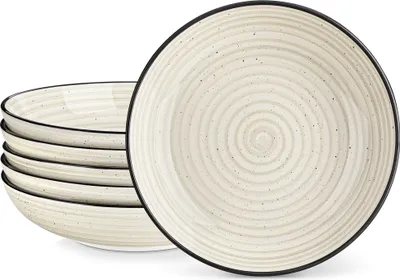 Produktbild von Suppenschüssel für 6 Personen, vancasso Schüssel-Set aus Porzellan, Salatschüssel, Schalen Set, für Ramen, Dessert, Suppen, Pasta