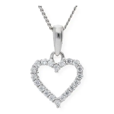 Produktbild von JuwelmaLux Anhänger 585 Weißgold Herz mit Zirkonia JL25-02-0057