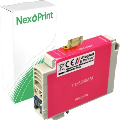 Produktbild von Druckerpatrone kompatibel zu Epson C13T128340 magenta Stylus SX130, Epson Stylus SX230, Epson Stylus SX235W, Epson Stylus SX430W