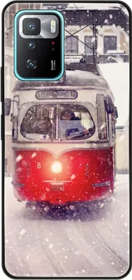 Produktbild von König Design Hülle kompatibel mit Xiaomi Poco X3 GT Kunststoff Soft Handyhülle - Handy Case Straßenbahn