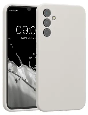 Produktbild von kwmobile Hülle kompatibel mit Samsung Galaxy A34 5G - Hülle Silikon gummiert - Handyhülle - Handy Case in Weiß matt