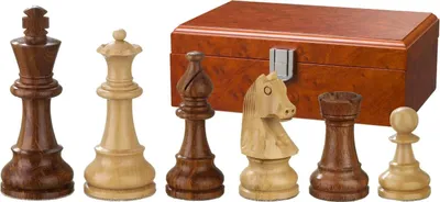 Produktbild von Philos Schachfiguren Sigismund Holzset Königshöhe 83 mm braun