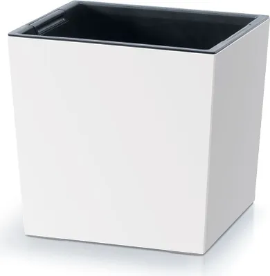 Zdjęcie produktu dla Doniczka z wkładem biała URBI SQUARE LOW DURS300L-S449
